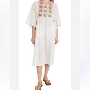 New! Tory Burch Floral Embroidered Caftan